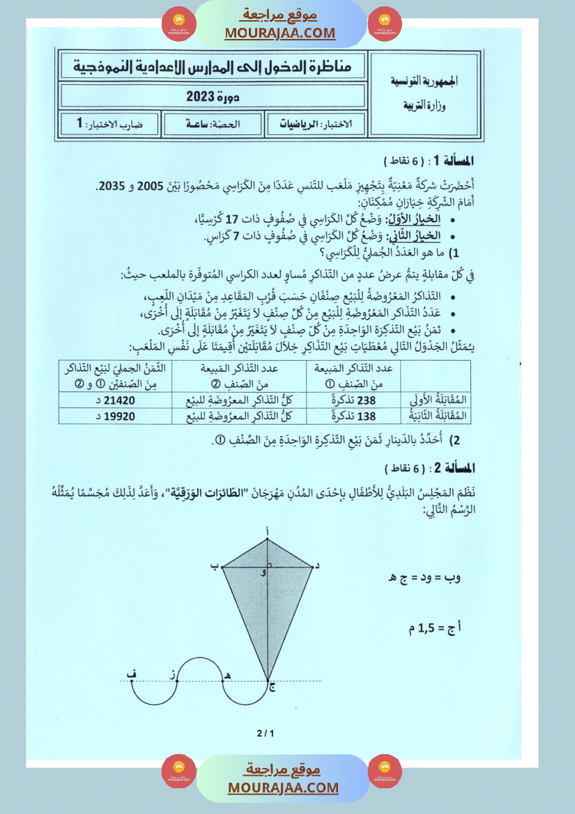 مناظرة رياضيات 2023